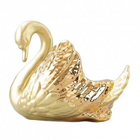 Лебедь конфетница (золото+золот.крылья) (20118426-2107k) Rudolf Kampf